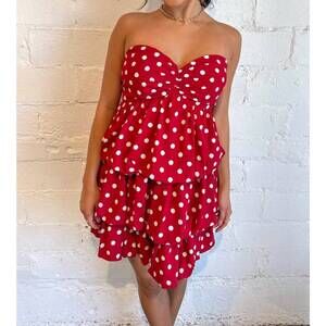 NEW DAY + MOON marlowe polka dot dress in red